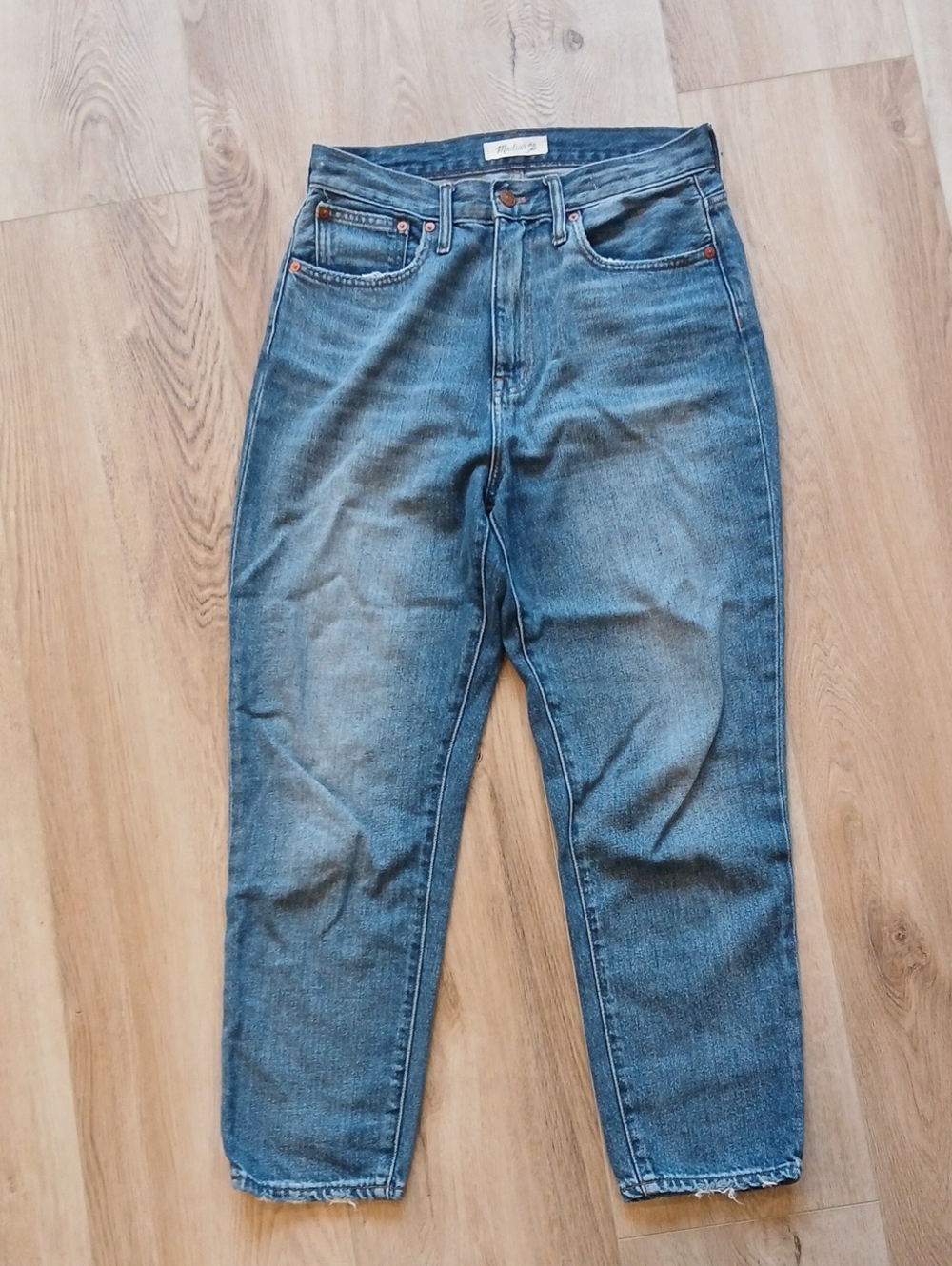 Madewell The Mom Jean Denim Jeans in Faded Blue High Rise 28
